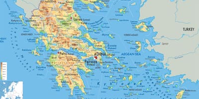 Географическая карта Греции