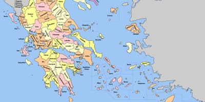 Карта Греции регионах