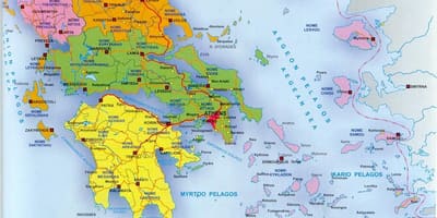 Карта Греции и греческих островов