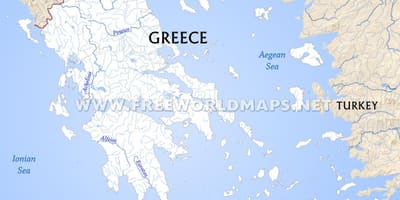 Реки в Греции карте