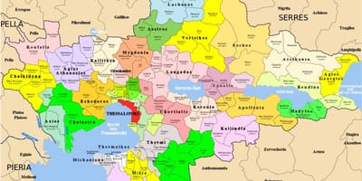 Карта Салоники Греция