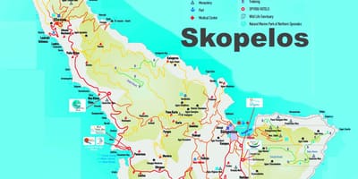 Скопелос на карте Греции