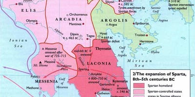 Карты Древней Греции Спарта