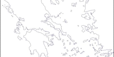 Греция пустой карте