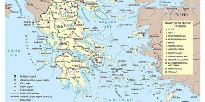 Карта аэропортов Греции