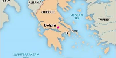Карта Греции Дельфы